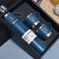 3 In 1 Vacuum Insulated Thermal Flask Set With Cup Set (Blue)