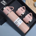 3 In 1 Vacuum Insulated Thermal Flask Set With Cup Set (pink)
