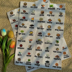 (Combo Bangla+English)- Luxury Kitchen Label Stickers